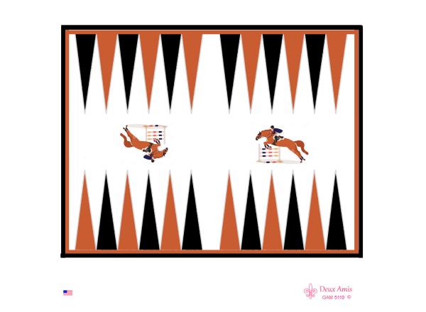 GAM 5110  Show Jumping   Backgammon Board . Lg  21 x 17 Template