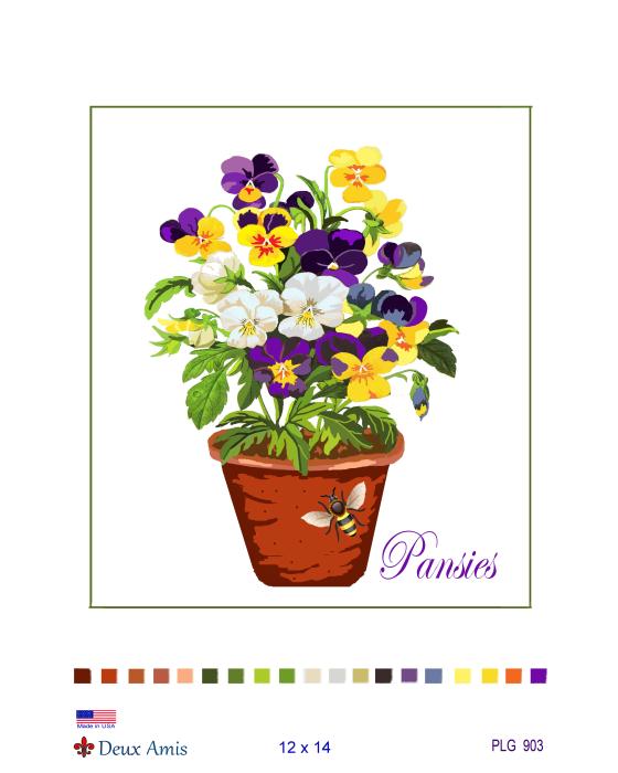 PLG 903  POTTED PANSIES