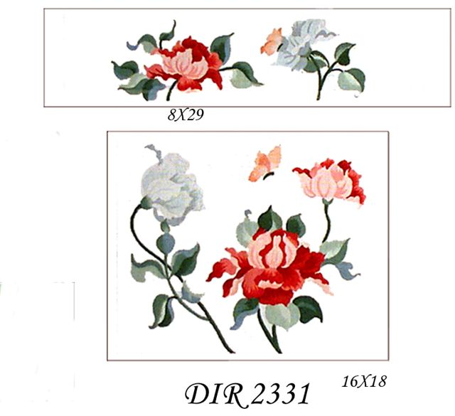 DIR 2331  BUTTERFLY w PEONY