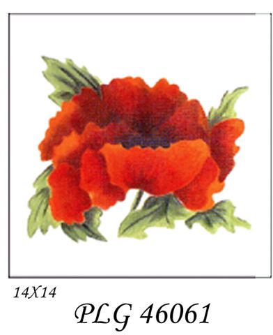 PLG 46061  ORANGE POPPY 14x14