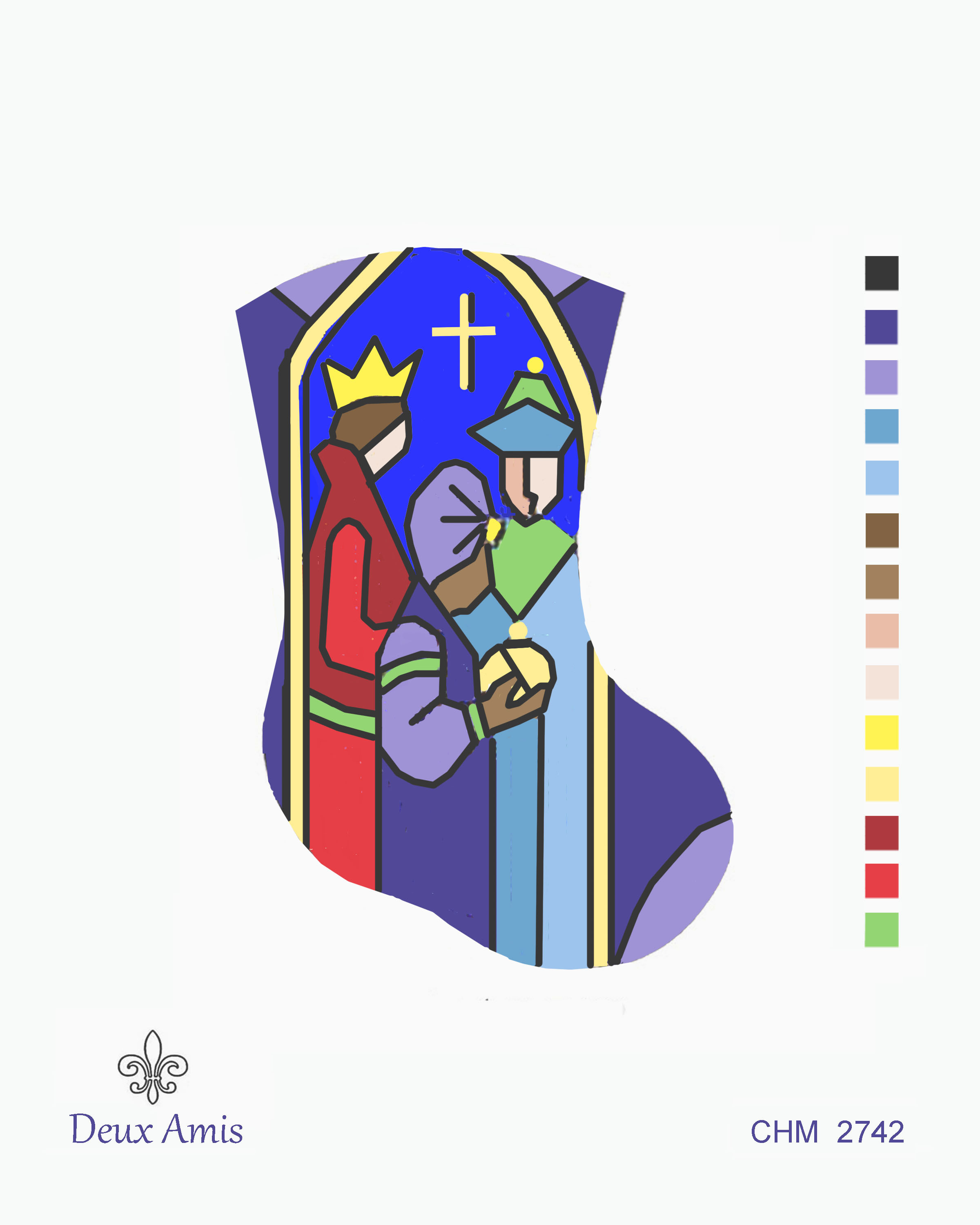 CHM 2742  STAINED GLASS 3 KINGS