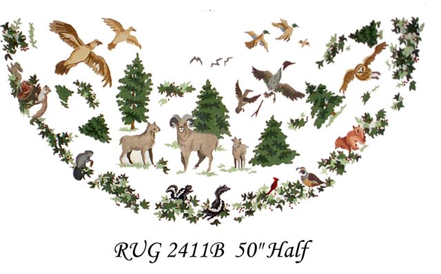 RUG 2411-B  WILDLIFE RUG