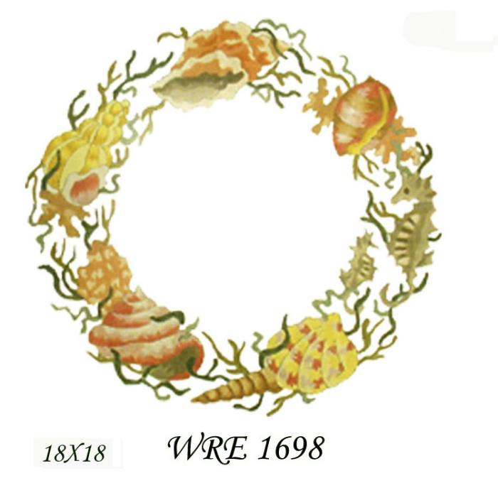 WRE 1698  SEA SHELL WREATH